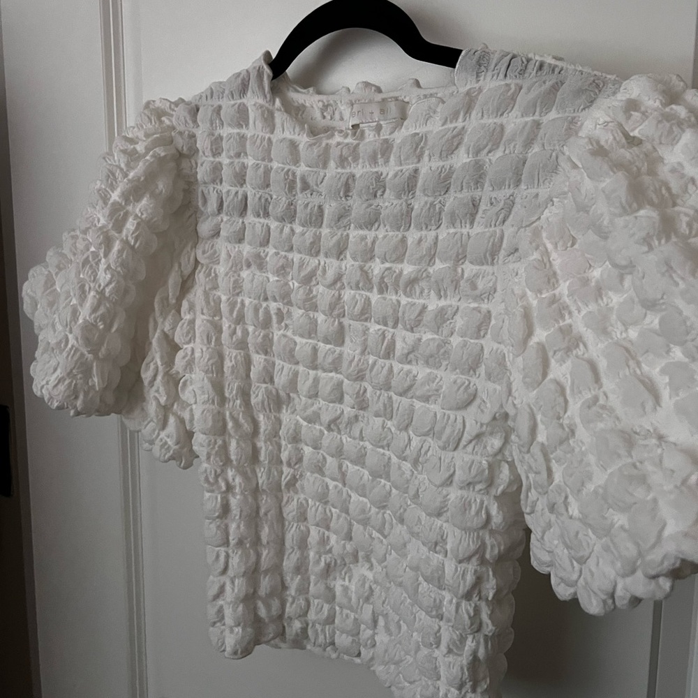 Anthropogie Eri + Ali Textured Puff-Sleeve Top - Picture 6 of 10